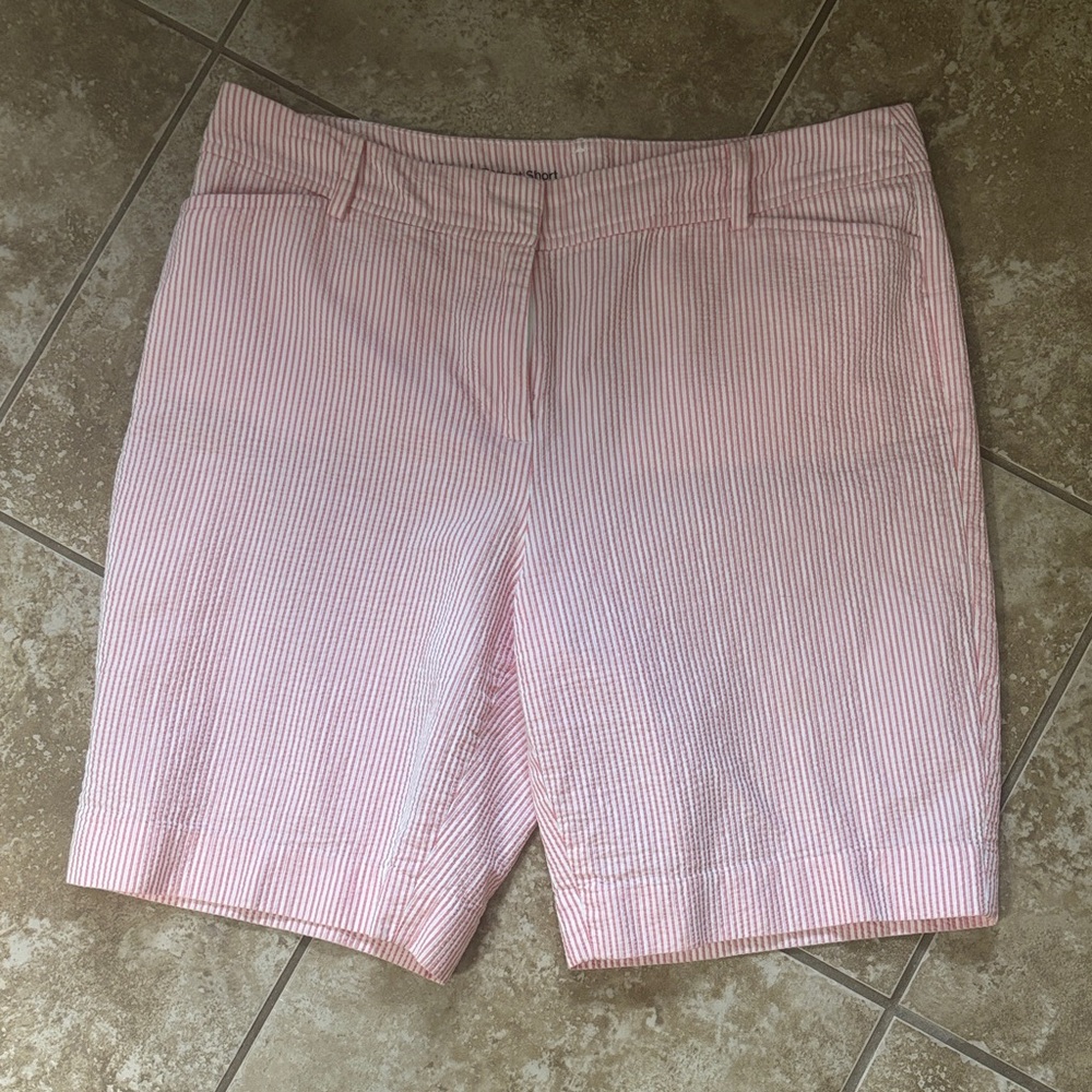 Talbots Pink and White Striped Women's Shorts